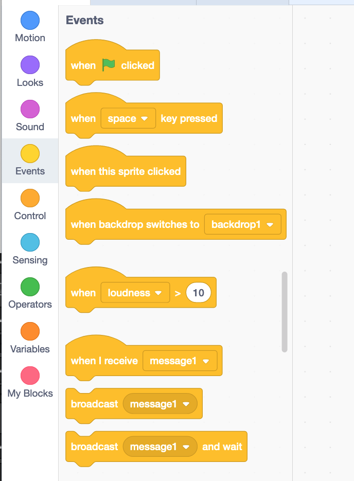 scratch coding event blocks